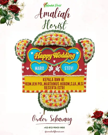 Papan Bunga Pernikahan Bloro
